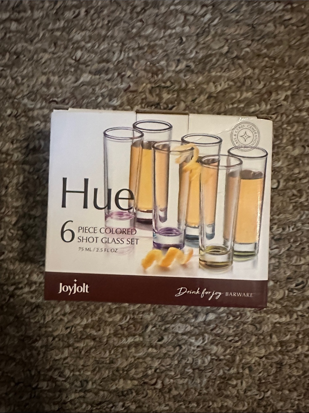 6-Piece Colored Shot Glass Set